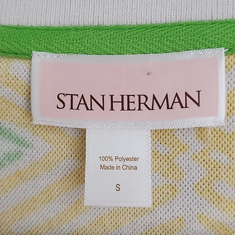 Stan Herman  Coastal Mosaic Ripples Zip Lounge/ Robe Dress Sunshine Size Small - Picture 2 of 16